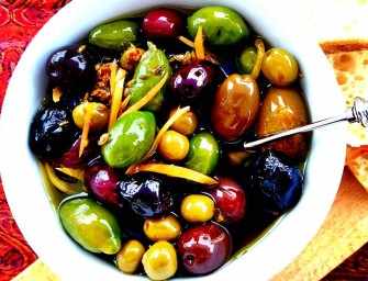 Marinated Olives with Preserved Lemon Dirty Vodka Martini