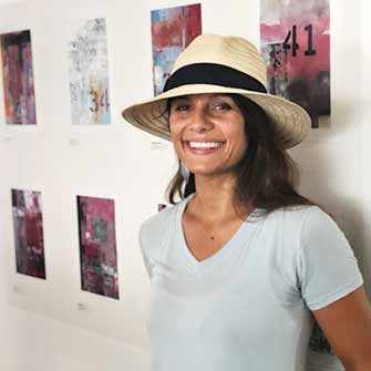 Verona with her art - WestmountMag.ca
