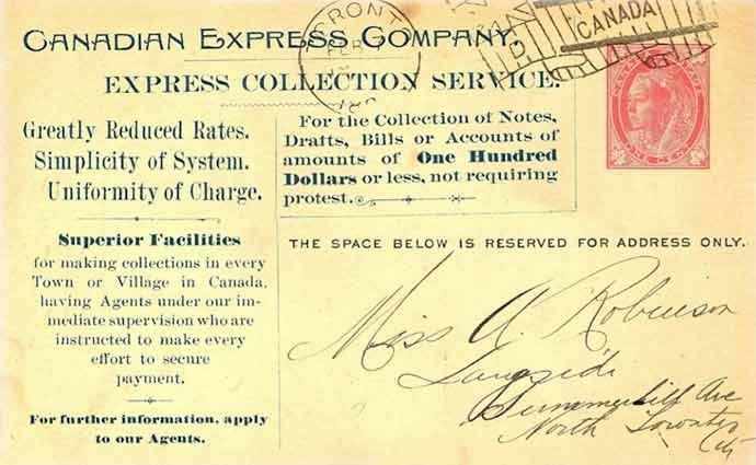 Canadian Express Company postcard - WestmountMag.ca