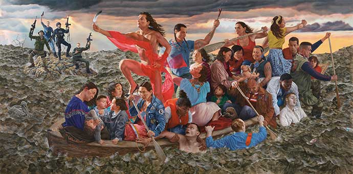 KEN.025Kent Monkman (1965-), mistikôsiwak (peuple aux bateaux en bois) : la résurgence du peuple, 2019. New York, Metropolitan Museum of Art, purchase, Donald R. Sobey Foundation CAF Canada Project Gift. © and image courtesy Kent Monkman Kent Monkman (1965-), mistikôsiwak (Wooden Boat People): Resurgence of the People, 2019,. The Metropolitan Museum of Art, New York, purchase, Donald R. Sobey Foundation CAF Canada Project Gift. © and image courtesy Kent Monkman
