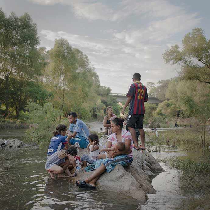 Histoire de l’année, La caravane de migrants. © Pieter ten Hoopen (Agence Vu)