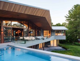 A home perched between lakeshore and horizon