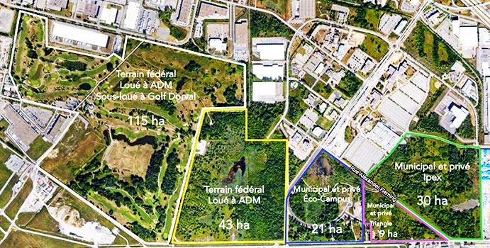 secteurs du Technoparc 
