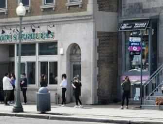 Queues around Westmount <br>are signs of the times