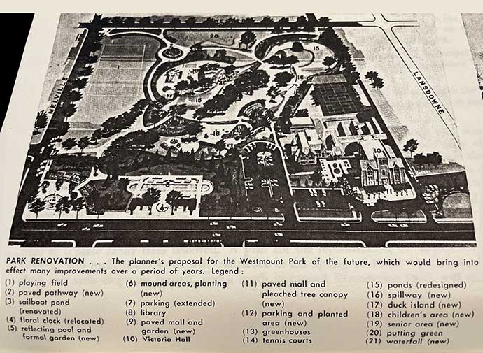 Westmount Park plan 1963
